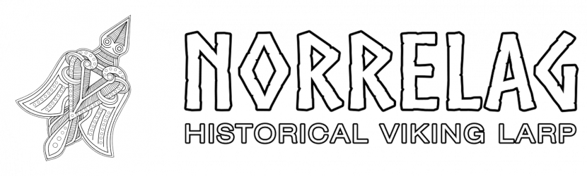 Logo of the Norrelag with the text 'Historical Viking Larp'